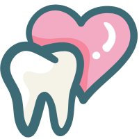 Holistic dentistry in Naperville depicted by a tooth and heart