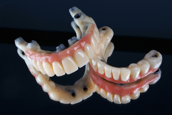 Implant-supported dentures.